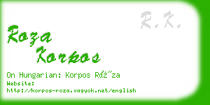 roza korpos business card